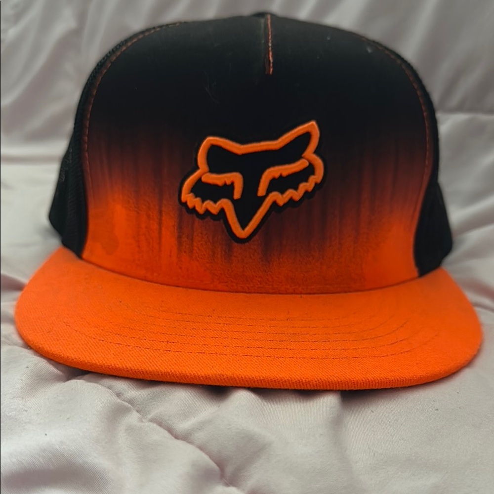Fox Racing Black and Orange Cap